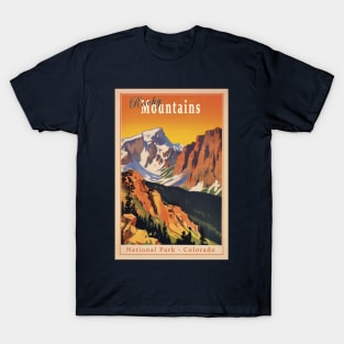 Rocky Mountain National Park Vintage Travel Poster T-Shirt